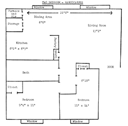 2 Bedroom handicap accessible